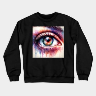 Psychedelic looking abstract illustration of an eye Crewneck Sweatshirt